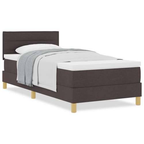 Krevet s box springom s madracem tamnosmeđi 90x200 cm tkanina Cijena