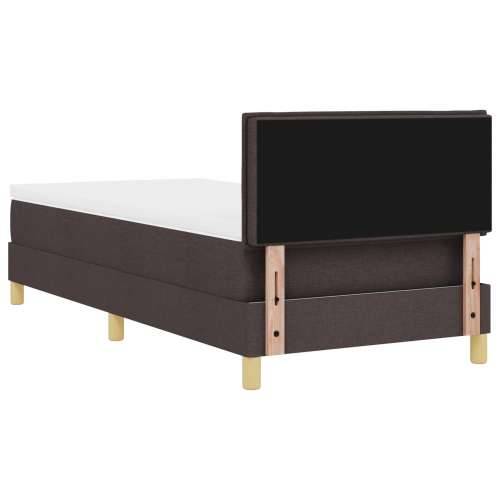 Krevet s box springom s madracem tamnosmeđi 90x200 cm tkanina Cijena