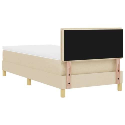 Krevet s kutijom s madracem krem 100x200 cm tkanina Cijena