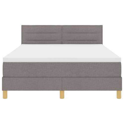 Krevet s box springom s madracem taupe 140x190 cm tkanina Cijena