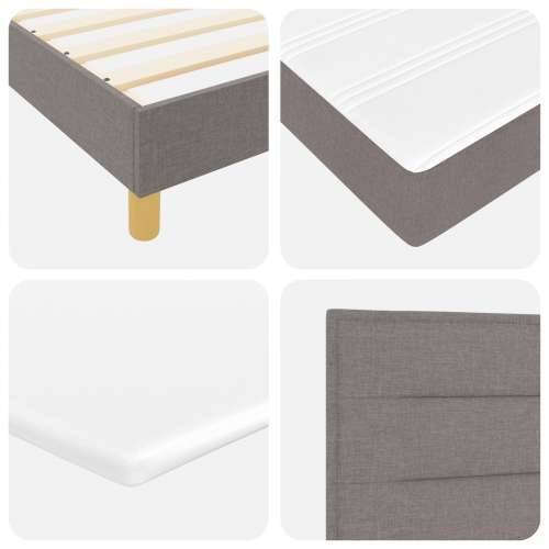 Krevet s box springom s madracem taupe 140x190 cm tkanina Cijena