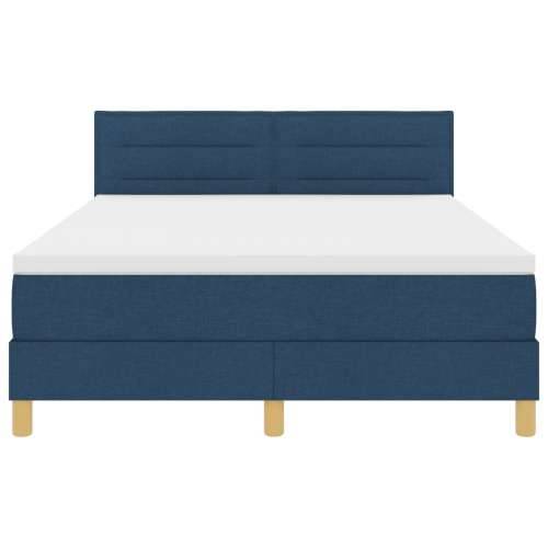 Box Spring Krevet s Madracem Plavi 140x190 cm Tkanina Cijena