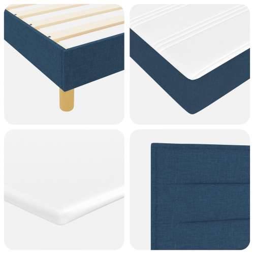 Box Spring Krevet s Madracem Plavi 140x190 cm Tkanina Cijena