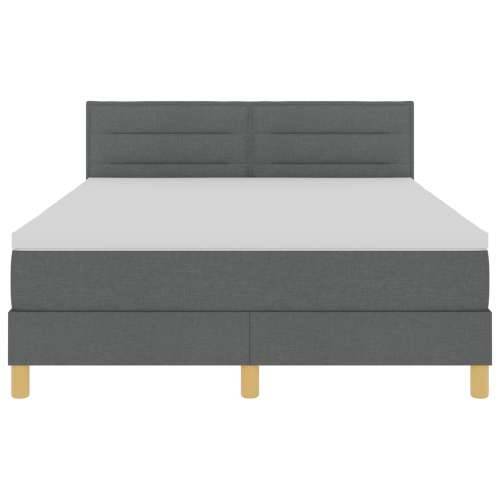Krevet s oprugom s madracem Tamnosiv 140x200 cm Tkanina Cijena