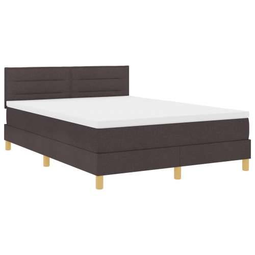 Box spring krevet s madracem tamno smeđi 140x200 cm tkanina Cijena
