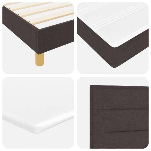 Box spring krevet s madracem tamno smeđi 140x200 cm tkanina Cijena