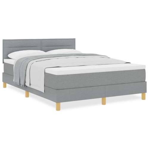 Box Spring Krevet s Madracem Svjetlosiva 160x200 cm Tkanina Cijena