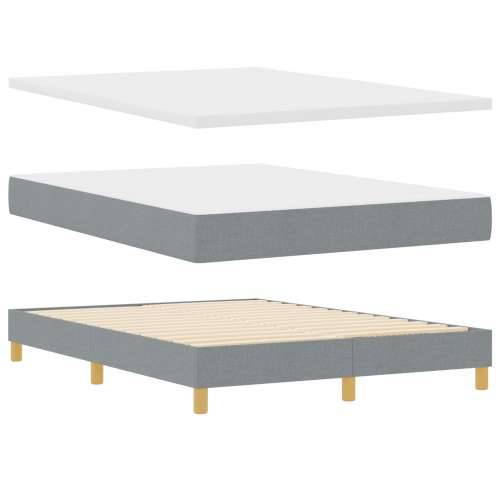 Box Spring Krevet s Madracem Svjetlosiva 160x200 cm Tkanina Cijena