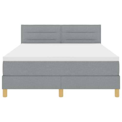 Box Spring Krevet s Madracem Svjetlosiva 160x200 cm Tkanina Cijena