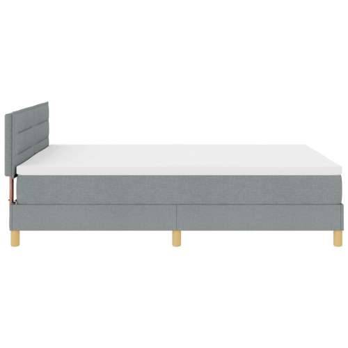 Box Spring Krevet s Madracem Svjetlosiva 160x200 cm Tkanina Cijena