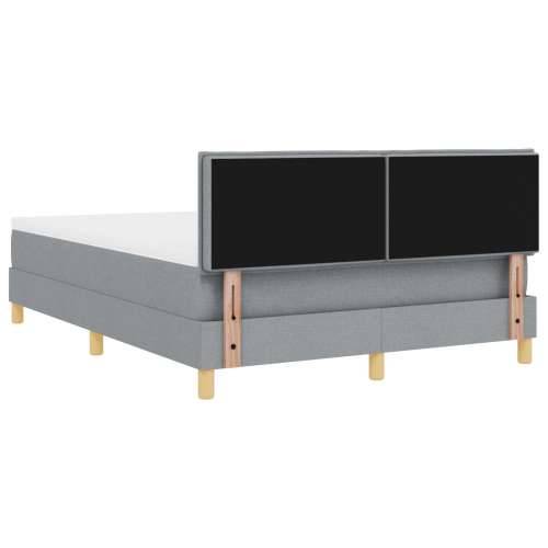 Box Spring Krevet s Madracem Svjetlosiva 160x200 cm Tkanina Cijena