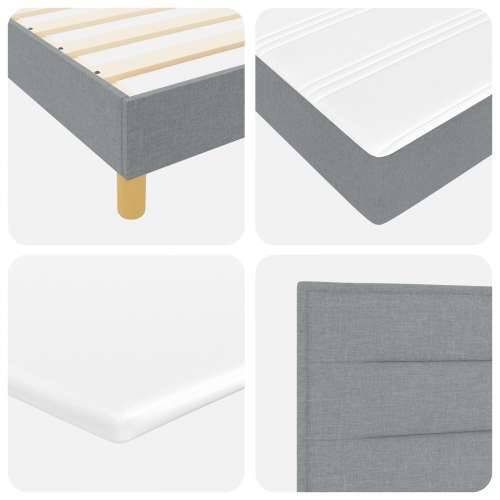 Box Spring Krevet s Madracem Svjetlosiva 160x200 cm Tkanina Cijena
