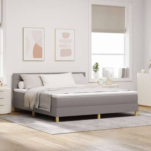 Krevet s podnicom s madracem Taupe 180 x 200 cm Tkanina Cijena