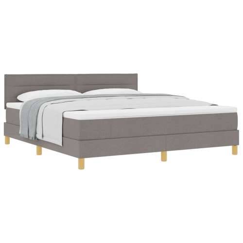 Krevet s podnicom s madracem Taupe 180 x 200 cm Tkanina Cijena
