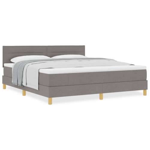 Krevet s podnicom s madracem Taupe 180 x 200 cm Tkanina Cijena