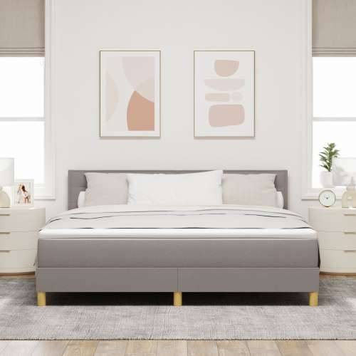 Krevet s podnicom s madracem Taupe 180 x 200 cm Tkanina Cijena