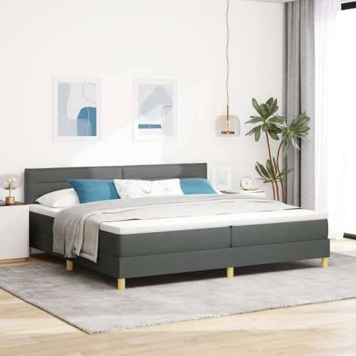 Box Spring Krevet s Madracem Tamnosivi 200x200 cm Tkanina Cijena
