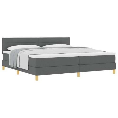 Box Spring Krevet s Madracem Tamnosivi 200x200 cm Tkanina Cijena