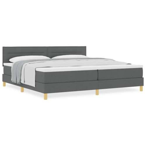 Box Spring Krevet s Madracem Tamnosivi 200x200 cm Tkanina Cijena