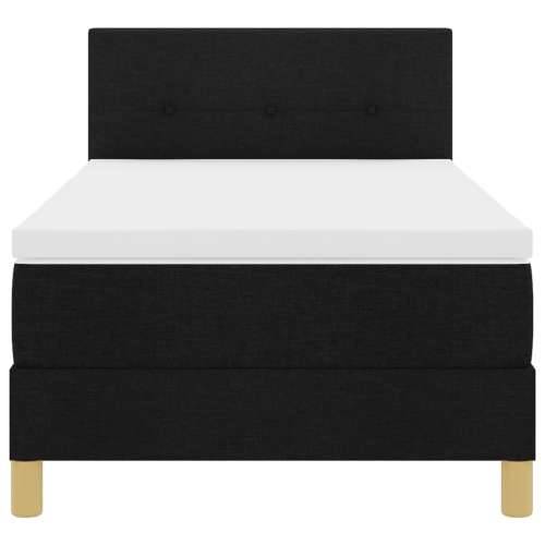 Box Spring Krevet s Madracem Crni 90x200 cm Tkanina Cijena