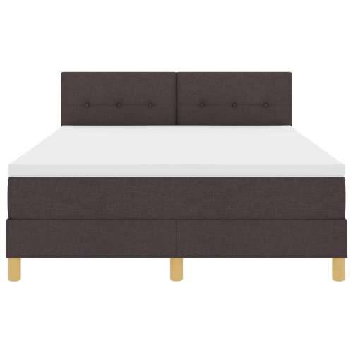 Box Spring Krevet s Madracem Tamnosmeđi 140x190 cm Tkanina Cijena