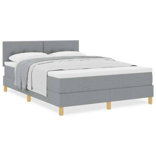 Box Spring Krevet s Madracem Svetlosiva 160x200 cm Tkanina Cijena