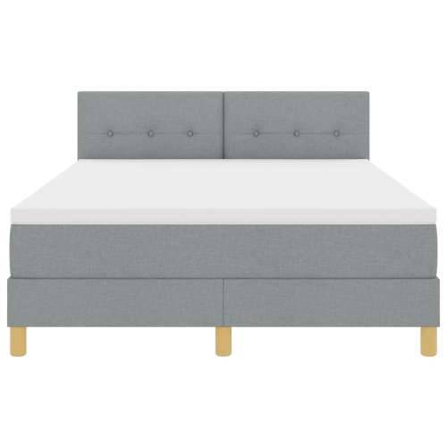 Box Spring Krevet s Madracem Svetlosiva 160x200 cm Tkanina Cijena