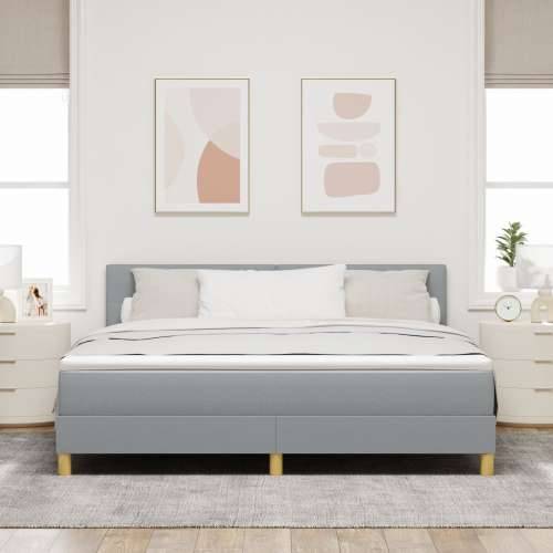 krevet na podlozi s madracem svjetlosiva 180x200 cm tkanina Cijena