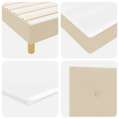 Box Spring Krevet s Madracem Krem 180x200 cm Tkanina Cijena