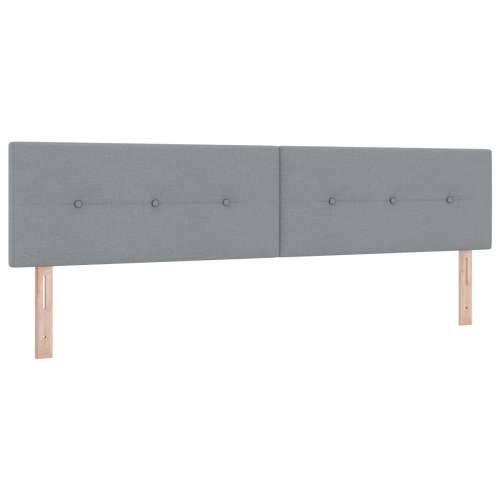 Krevet s okvirnom oprugom s madracem svijetlosiva 200x200 cm Tkanina Cijena