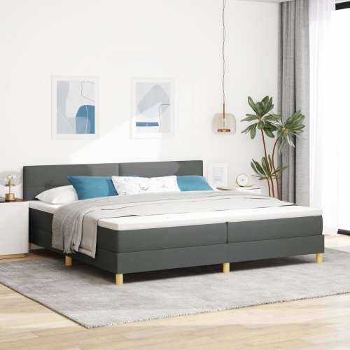 Box Spring Krevet s madracem tamno sivi 200x200 cm tkanina Cijena