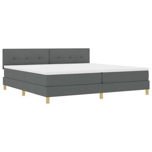 Box Spring Krevet s madracem tamno sivi 200x200 cm tkanina Cijena