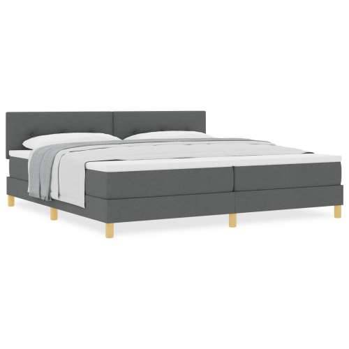 Box Spring Krevet s madracem tamno sivi 200x200 cm tkanina Cijena