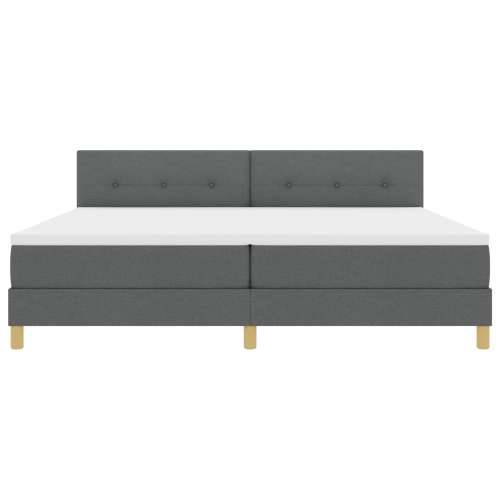 Box Spring Krevet s madracem tamno sivi 200x200 cm tkanina Cijena