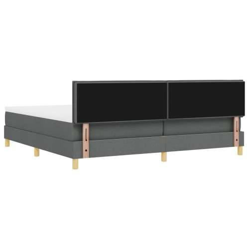 Box Spring Krevet s madracem tamno sivi 200x200 cm tkanina Cijena