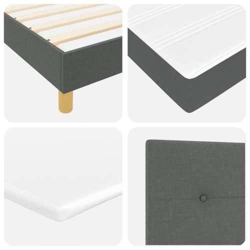 Box Spring Krevet s madracem tamno sivi 200x200 cm tkanina Cijena