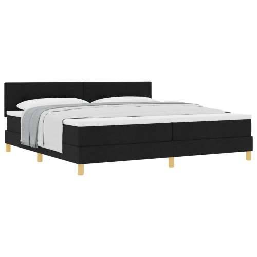 Krevet s kutijom opruga s madracem crno 200x200 cm tkanina Cijena
