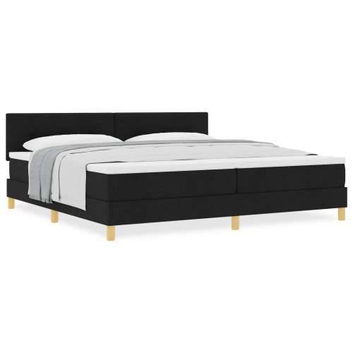 Krevet s kutijom opruga s madracem crno 200x200 cm tkanina Cijena