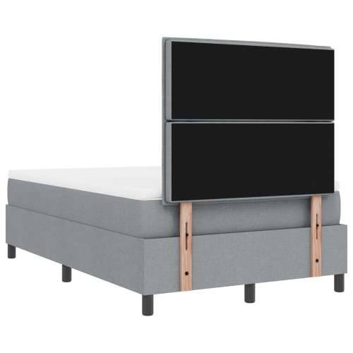 Krevet s uzglavljem i madracem svjetlosiv 120x200 cm tkanina Cijena