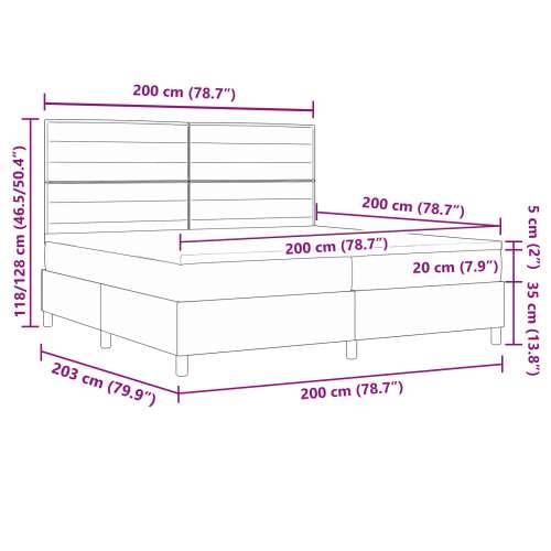 Krevet s podnicom i jastucom svijetlosive boje 200x200 cm od tkanine Cijena