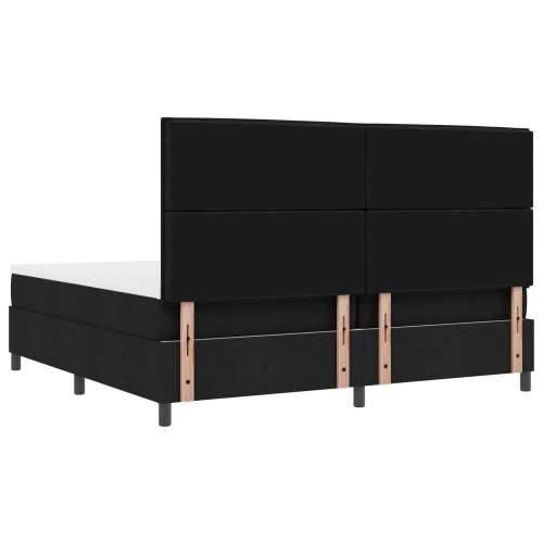 Krevet s box springom i madracem crni 200x200 cm tkanina Cijena