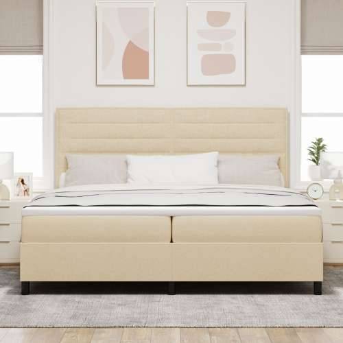krevet s podnicom krem 200x200 cm tkanina Cijena