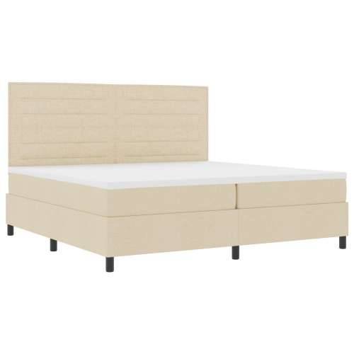 krevet s podnicom krem 200x200 cm tkanina Cijena