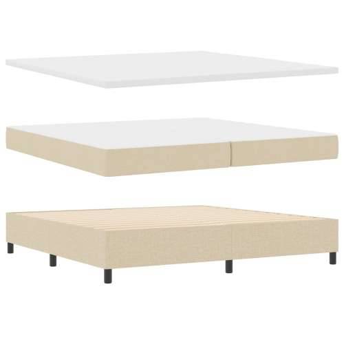 krevet s podnicom krem 200x200 cm tkanina Cijena