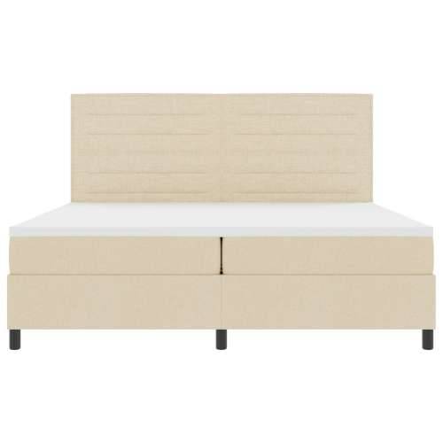 krevet s podnicom krem 200x200 cm tkanina Cijena