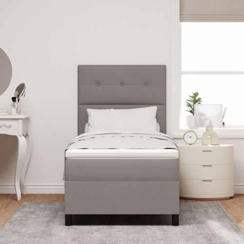 Kutija Proljetni Krevet s Madracem Taupe 100x200 cm Tkanina Cijena