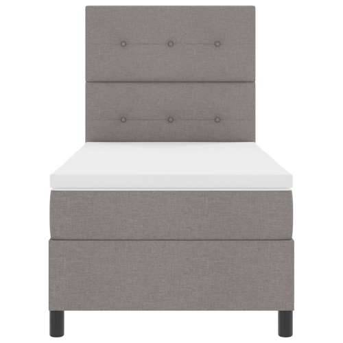Kutija Proljetni Krevet s Madracem Taupe 100x200 cm Tkanina Cijena