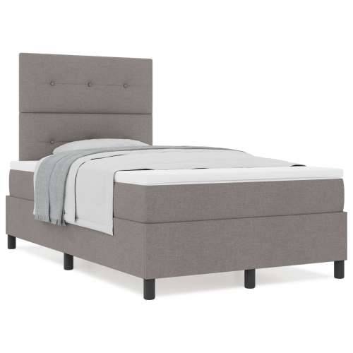Krevet s box springom i madracem taupe 120x200 cm tkanina Cijena