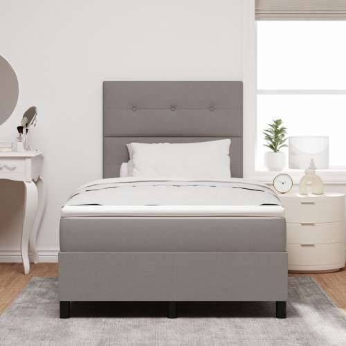 Krevet s box springom i madracem taupe 120x200 cm tkanina Cijena
