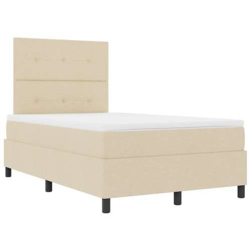 Krevet s box springom i madracem Bež 120x200 cm Tkanina Cijena